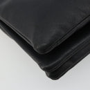 CELINE Trio Umhängetasche Leder Schwarz Gold Auth 180834-13