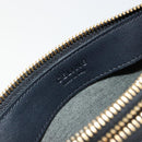 CELINE Trio Umhängetasche Leder Schwarz Gold Auth 180834-17