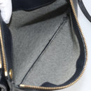 CELINE Trio Umhängetasche Leder Schwarz Gold Auth 180834-22