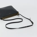 CELINE Trio Umhängetasche Leder Schwarz Gold Auth 180834-7