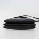 CELINE Trio Umhängetasche Leder Schwarz Gold Auth 180834-9