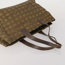 CHANEL New Travel Line Tote Bag Canvas 6 Set Black Brown pink CC Auth 180838-10