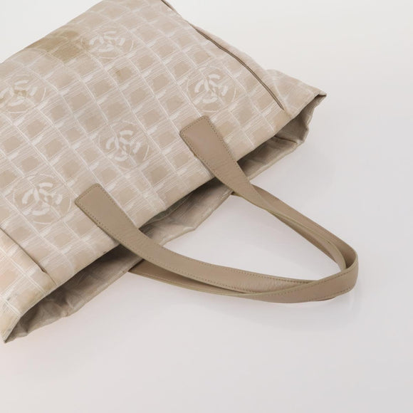 CHANEL New Travel Line Tote Bag Canvas 6 Set Black Brown pink CC Auth 180838
