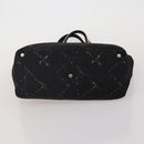 CHANEL New Travel Line Tote Bag Canvas 6 Set Black Brown pink CC Auth 180838-29