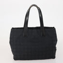CHANEL New Travel Line Tote Bag Canvas 6 Set Black Brown pink CC Auth 180838-3