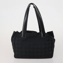 CHANEL New Travel Line Tote Bag Canvas 6 Set Black Brown pink CC Auth 180838-32