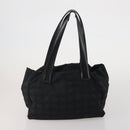 CHANEL New Travel Line Tote Bag Canvas 6 Set Black Brown pink CC Auth 180838-33