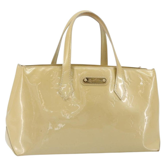 LOUIS VUITTON Vernis Wilshire PM Hand Bag Rose Flow Lantern M91642 Auth 180844A