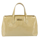 LOUIS VUITTON Vernis Wilshire PM Hand Bag Rose Flow Lantern M91642 Auth 180844A-13