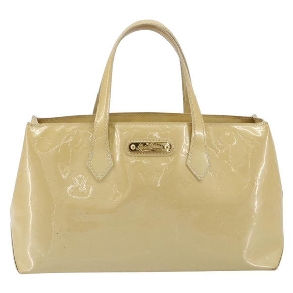 LOUIS VUITTON Vernis Wilshire PM Hand Bag Rose Flow Lantern M91642 Auth 180844A