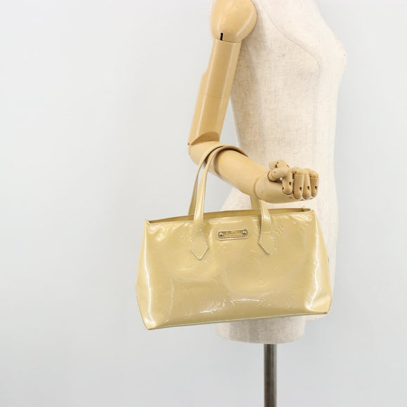 LOUIS VUITTON Vernis Wilshire PM Hand Bag Rose Flow Lantern M91642 Auth 180844A
