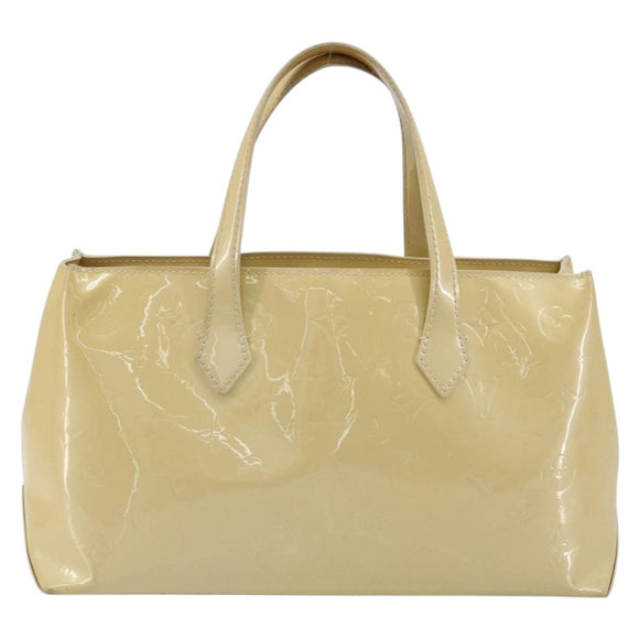 LOUIS VUITTON Vernis Wilshire PM Hand Bag Rose Flow Lantern M91642 Auth 180844A