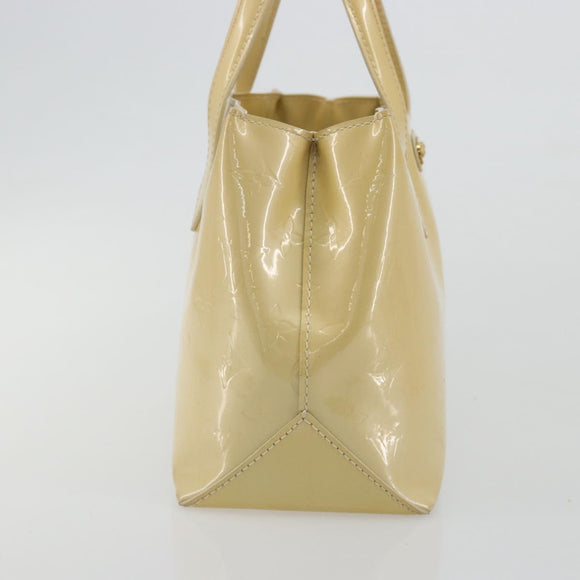 LOUIS VUITTON Vernis Wilshire PM Hand Bag Rose Flow Lantern M91642 Auth 180844A