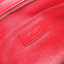 SAINT LAURENT Baby Kabas Hand Bag Leather 2way Red Gold Auth 180845A-19