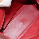 SAINT LAURENT Baby Kabas Hand Bag Leather 2way Red Gold Auth 180845A-20