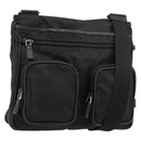 PRADA Shoulder Bag Nylon Black Silver Auth 180848-1