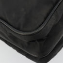 PRADA Shoulder Bag Nylon Black Silver Auth 180848-16