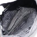 PRADA Shoulder Bag Nylon Black Silver Auth 180848-11