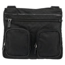 PRADA Shoulder Bag Nylon Black Silver Auth 180848-13