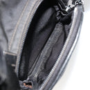 PRADA Shoulder Bag Nylon Black Silver Auth 180848-24