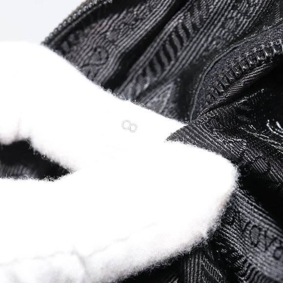 PRADA Shoulder Bag Nylon Black Silver Auth 180848