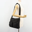 PRADA Shoulder Bag Nylon Black Silver Auth 180848-25