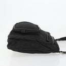 PRADA Shoulder Bag Nylon Black Silver Auth 180848-3