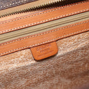 CELINE Macadam Canvas Tote Bag PVC Leather Brown Gold Auth 180849-17