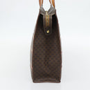 CELINE Macadam Canvas Tote Bag PVC Leather Brown Gold Auth 180849-4