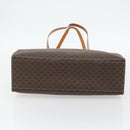 CELINE Macadam Canvas Tote Bag PVC Leather Brown Gold Auth 180849-5