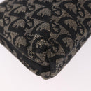 Christian Dior Trotter Canvas Accessoiretas Zwart Zilver Auth 180853A-12
