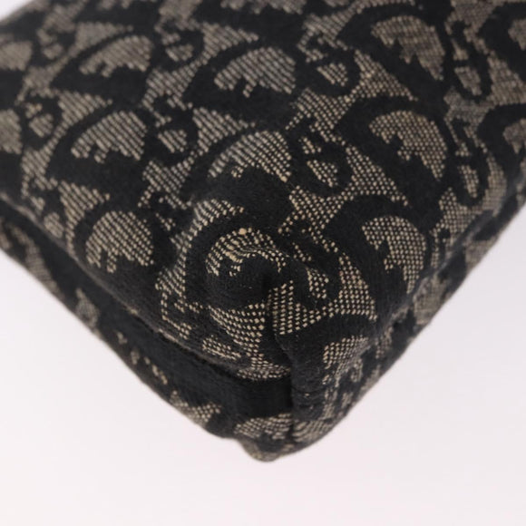 Christian Dior Trotter Canvas Accessoiretas Zwart Zilver Auth 180853A