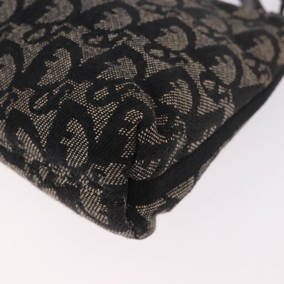 Christian Dior Trotter Canvas Accessoiretas Zwart Zilver Auth 180853A