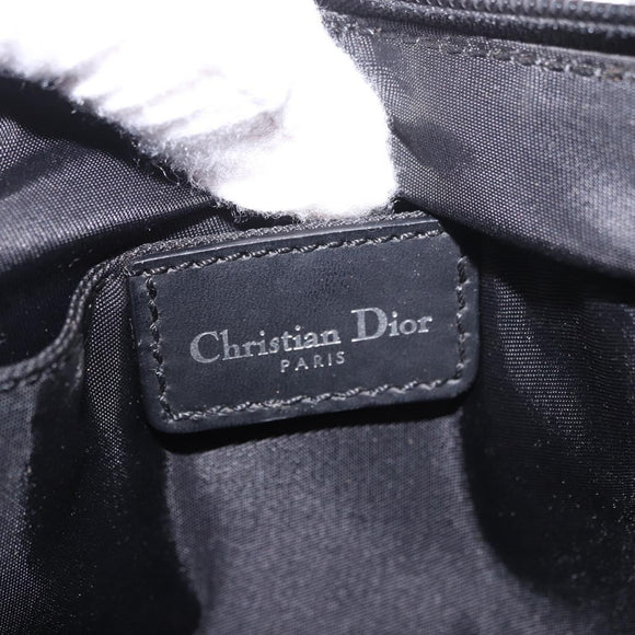 Christian Dior Trotter Canvas Accessoiretas Zwart Zilver Auth 180853A