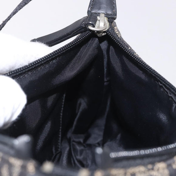 Christian Dior Trotter Canvas Accessoiretas Zwart Zilver Auth 180853A