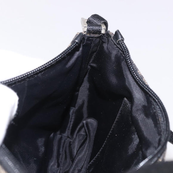 Christian Dior Trotter Canvas Accessoiretas Zwart Zilver Auth 180853A