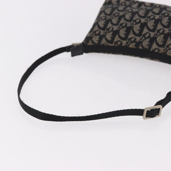 Christian Dior Trotter Canvas Accessoiretas Zwart Zilver Auth 180853A