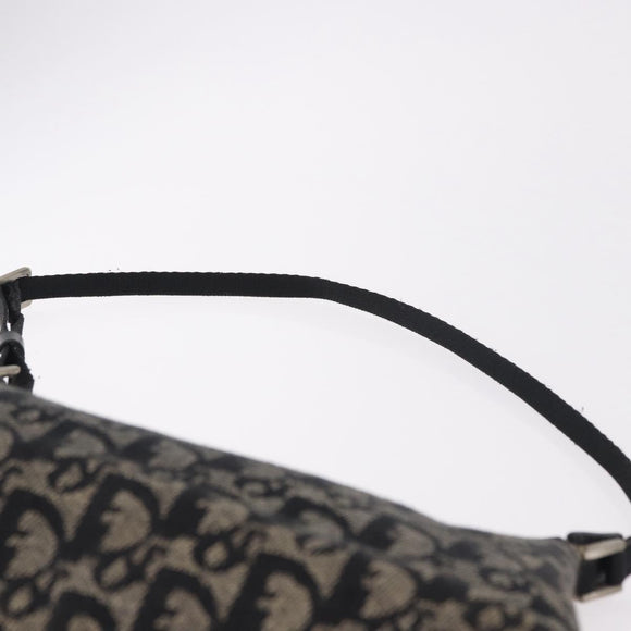 Christian Dior Trotter Canvas Accessoiretas Zwart Zilver Auth 180853A