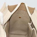 CELINE Luggage Micro Tote Bag Leather Ivory Gold Auth 180856-20