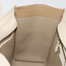 CELINE Luggage Micro Tote Bag Leather Ivory Gold Auth 180856-21