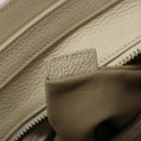 CELINE Luggage Micro Tote Bag Leather Ivory Gold Auth 180856-12