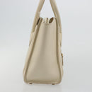 CELINE Luggage Micro Tote Bag Leather Ivory Gold Auth 180856-4