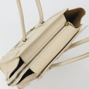 CELINE Luggage Micro Tote Bag Leather Ivory Gold Auth 180856-6