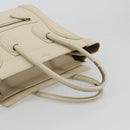 CELINE Luggage Micro Tote Bag Leather Ivory Gold Auth 180856-7