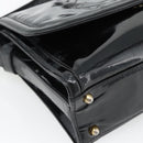 CHANEL Schoudertas Lakleer Zwart Goud CC Auth 180857-14