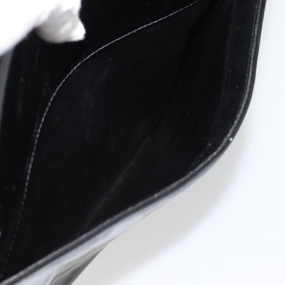 CHANEL Schoudertas Lakleer Zwart Goud CC Auth 180857