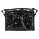 CHANEL Schoudertas Lakleer Zwart Goud CC Auth 180857-2