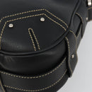 BALLY Umhängetasche Leder Schwarz Silber Auth 180860A-10