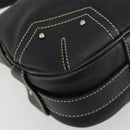 BALLY Umhängetasche Leder Schwarz Silber Auth 180860A-11