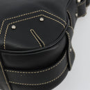 BALLY Umhängetasche Leder Schwarz Silber Auth 180860A-12